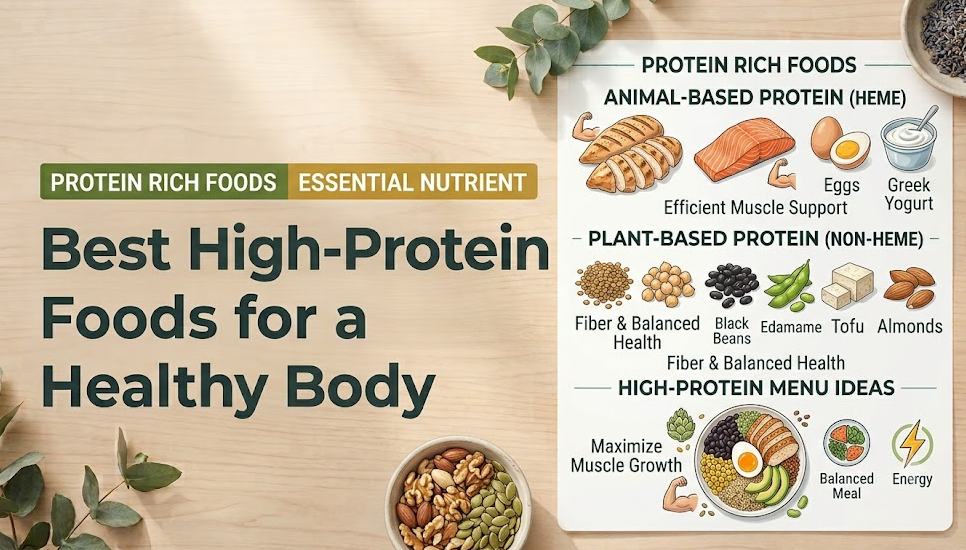 Foods Rich in Protein: Best High-Protein Foods for a Healthy Body
